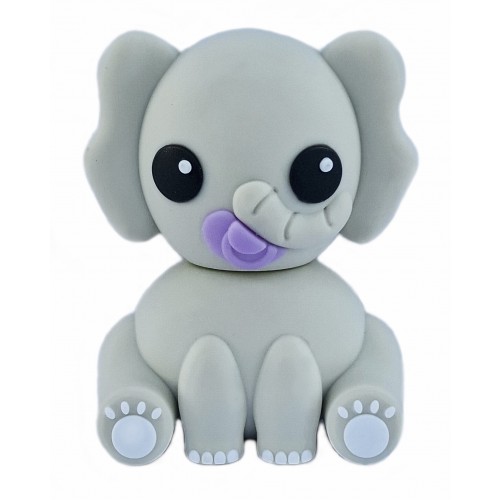 USB-stick schattige olifant - Baby met Speen Lila Fiep - 16 GB Flash Drive - Memory Stick Data Opslag - Grijs